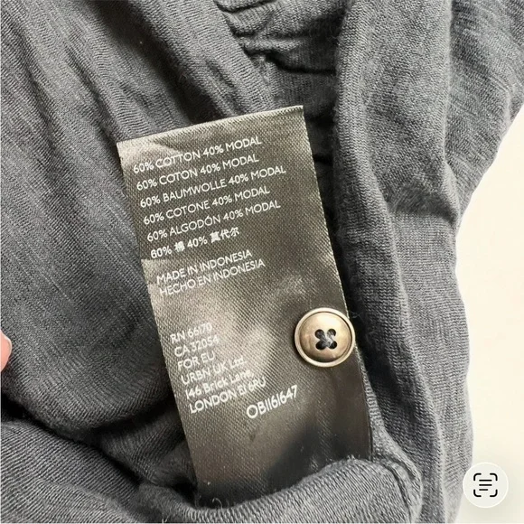 Anthropologie Henley Peplum Sleeveless Top Shirt Anthro boho - Picture 3 of 3